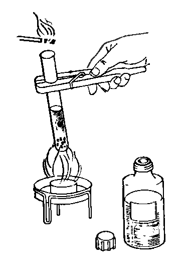 Собираем аммиак в пробирку дном продолжение